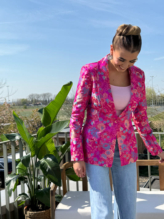 Fuschia Brocard Vest